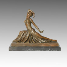 Dancer Bronze Sculpture Figure Clara Decor Brass Statue TPE-176